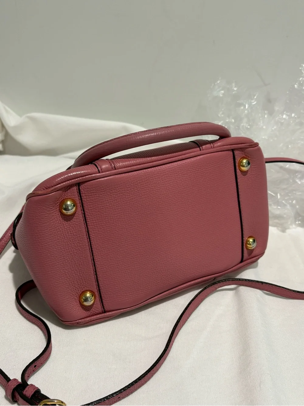 Authentic Burberry Banner Small Pink Leather Satchel Crossbody w/ certificate - Picture 13 of 15